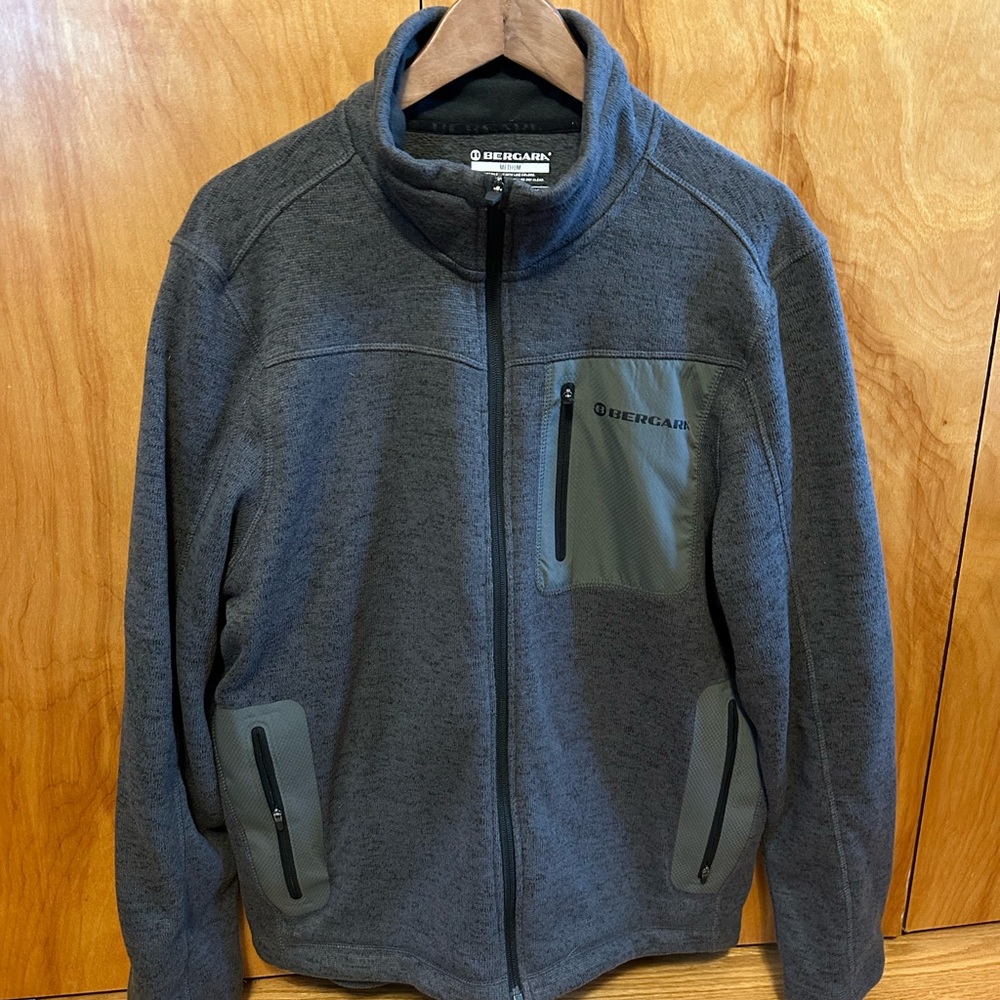 Bergara Men's Medium Charcoal Performance Fleece Jacket